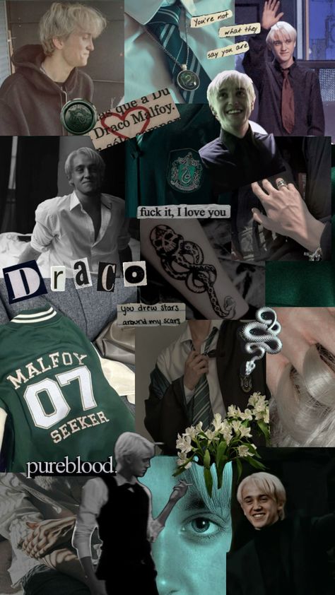 Draco Malfoy🐍💚 #dracomalfoy #draco #harrypotter #slythrin #wallpapercollage Soft Dark Aesthetic Wallpaper Iphone, Draco Malfoy Wallpaper Lockscreen, Draco Malfoy Hot Wallpaper, Draco Malfoy Background, Draco And Harry Fanart, Harry Potter Aesthetic Draco, Draco Malfoy Aesthetic Hot, Draco Malfoy Wallpaper Aesthetic, Draco Collage