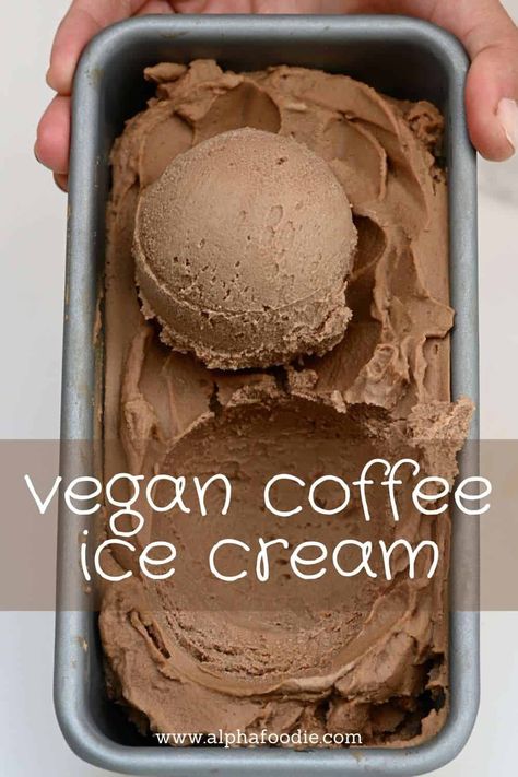 Vegan Coffee Ice Cream, Chocolate Chip Ice Cream Recipe, Best Vegan Ice Cream, Coffee Ice Cream Recipe, Vegan Ice Cream Recipe, Vegan Coffee, Healthy Ice Cream Recipes, Ice Cream Maker Recipes, Making Homemade Ice Cream