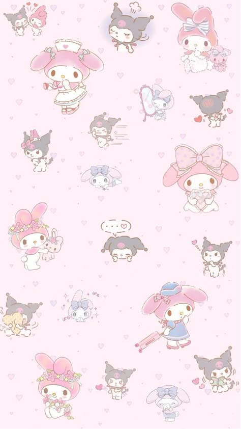 #mymelody #wallpaper #iphone #aesthetic #sanrio #iphonewallpapers #kawaii #kuromi #cute #sanriocore Food Hello Kitty, Wallpaper Full Hd 4k, Pompompurin Pochacco, Aesthetic Sanrio, Bad Badtz Maru, Anime Phone Cases, 헬로키티 배경화면, Kawaii Kuromi, Sanrio Aesthetic