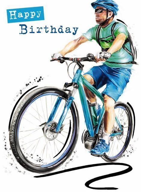 Birthday For Men Wishes, Happy Birthday Bicycle Man, Happy Birthday Homme, Happy Birthday Bicycle, Birthday Wishes For Men, Happy Birthday For Him, Happy Birthday Words, Birthday Man, Happy Birthday Man