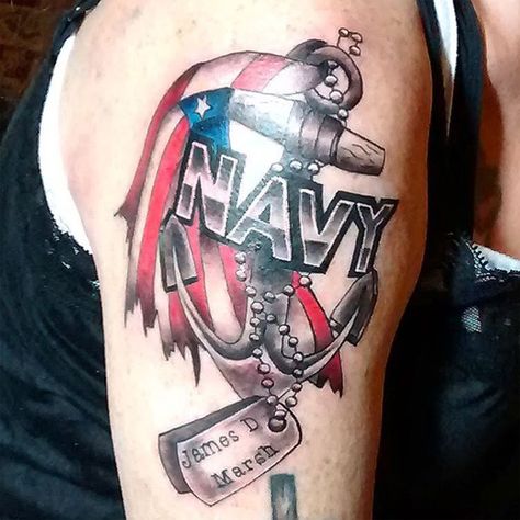 Anchor Tattoos For Women, Us Navy Tattoos, Navy Anchor Tattoos, Naval Tattoos, Anchor Tattoo Meaning, Navy Tattoos, Themed Tattoos, Sailor Tattoos, Pride Tattoo