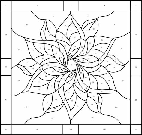 Stained Glass Patterns Free Printables Templates, Flower Pattern Drawing, Stained Glass Patterns Free, Paper Pieced Quilt Patterns, Stained Glass Flowers, Stained Glass Diy, Stained Glass Crafts, Art Stained, Stained Glass Designs