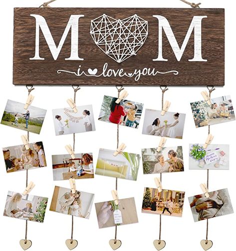 Grandma Gifts From Grandkids, Personalized Mom Gifts, Best Mom Gifts, Gifts From Grandkids, Grandma Picture Frame, Clip Picture Frame, Gift For Mom From Daughter, Mother Card, Mom Cards