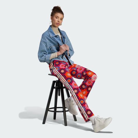 adidas x FARM Rio Pants - Red | Women's Lifestyle | adidas US Zebra Pant, Adidas Farm, Tropical Pants, Anthropologie Maxi Dress, Pants Adidas, Printed Jogger Pants, Printed Flare Pants, Printed Sweatpants, Casual Bottoms