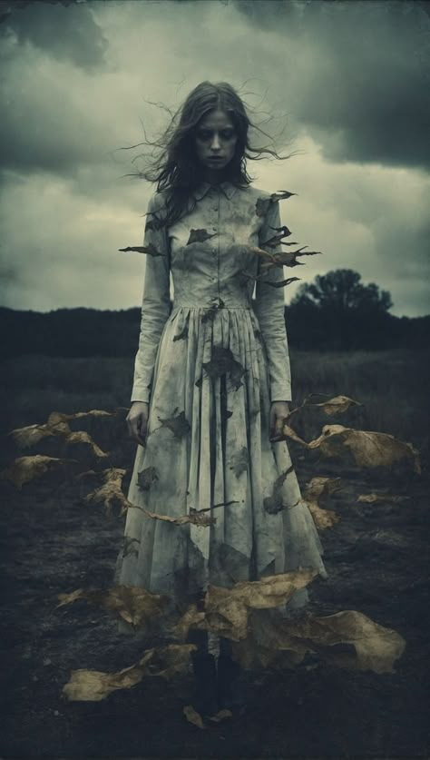 Creepy Woman Photography, Creepy Witch Art, Dark Urban Fantasy Aesthetic, Dark Fantasy Photography, Scary Woman, Haunting Photography, Ghost Woman, The Last Don, Eerie Photography