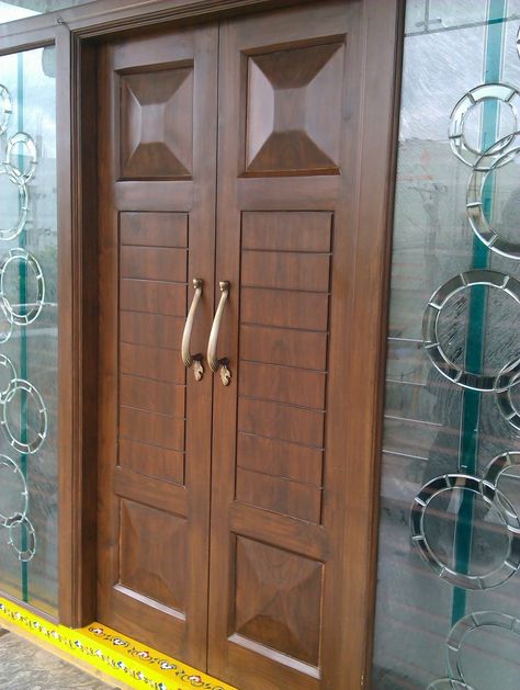 Pintu Ganda, Wooden Double Doors, Double Door Entrance, House Main Door Design, Door Design Photos, Main Entrance Door Design, Front Door Design Wood, Wooden Front Door Design, Wooden Main Door