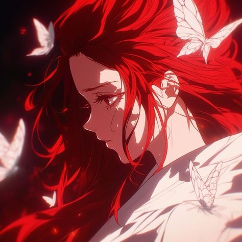 Red Hair Icon Pfp, Red Girl Icon, Red Aesthetic Images, Red Anime Icon, Red Anime Aesthetic, Red Hair Anime Pfp, Red Icons Aesthetic, Red Aesthetic Icon, Red Hair Pfp