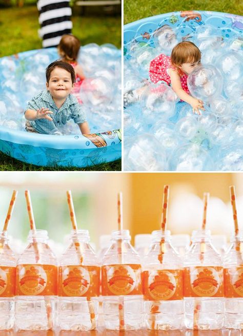 Joyful Brunch & Bubbles Birthday Party // Hostess with the Mostess® Indoor Birthday Party Games, Bubbles Party, Balloon Ball, Indoor Birthday Parties, Bubble Birthday Parties, Clear Balloon, Wading Pool, Indoor Birthday, Bubble Guppies Party