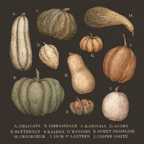 Storybook Artstyle, Autumn Widgets, Pumpkins And Gourds, 2018 Calendar, Gourd Art, Autumn Art, Vintage Botanical, Ipad Skin, Freelance Illustrator