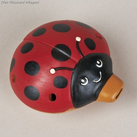 Ladybug Ocarina Clay Whistles Ideas Animals, Clay Whistles Ideas, Clay Whistles, Clay Whistle, Ceramic Creatures, Ocarina Instrument, Boyfriend's Birthday, Polymer Clay Animals, Ceramic Ideas