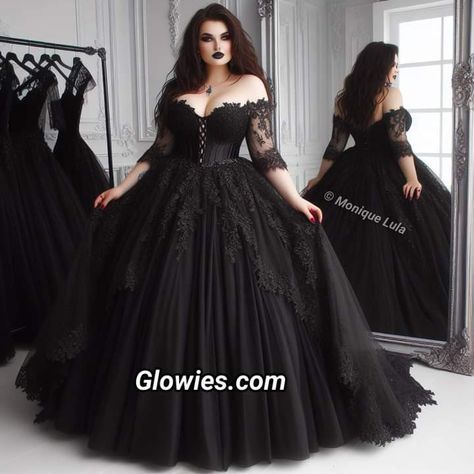 Black Wedding Dress Sweetheart Neckline, Shoes For Black Wedding Dress, Plus Size Black Wedding Dress Lace Gowns, Goth Wedding Reception Dress, Black Wedding Dresses Uk, Black Mesh Wedding Dress, Plus Size Goth Wedding Dress, Goth Outdoor Wedding, Black Short Wedding Dress