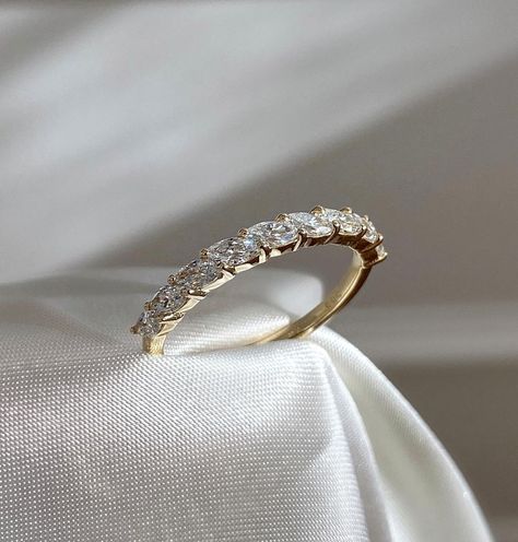 Sage Ring, Gold House, Moissanite Vs Diamond, Moissanite Band, Forever One Moissanite, Marquise Cut Diamond, Marquise Diamond, Engagement Ring Styles, Matching Band