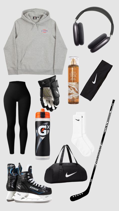 Athletic Wear Outfits, Ice Hockey Girls, Skate Outfit, Hockey Outfits, Hockey Boards, Hockey Pictures, Ice Skating Outfit, Hockey Season, Hockey Girl