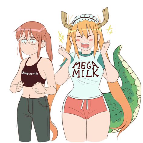 Tumblr_p181wqttue1r6a1vco1_raw Dragon Maid, Monster Musume, Kobayashi San, Miss Kobayashi's Dragon Maid, Maid Outfit, Monster Girl, Couple Outfits, Anime Comics, Anime Memes