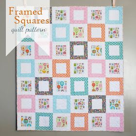 Framed Squares - a free quilt pattern from A Bright Corner Box In A Box Quilt Pattern, Framed Quilt Squares, Perfect 10 Quilt Pattern, Square Quilt Patterns, Quick Quilts, Squares Quilt, Cake Quilt, Layer Cake Quilts, Jelly Roll Quilt Patterns