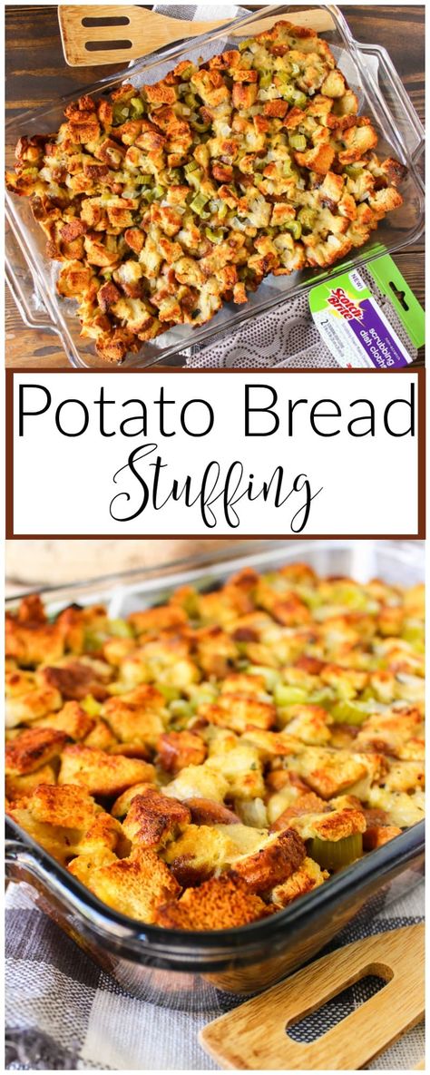 potato-bread-stuffing-pin Potato Bread Stuffing, Sweet Potato Stuffing, Potato Stuffing, 2024 Holidays, Bread Stuffing, Thanksgiving Stuffing, Creative Recipes, Potato Bread, Holiday Dinners