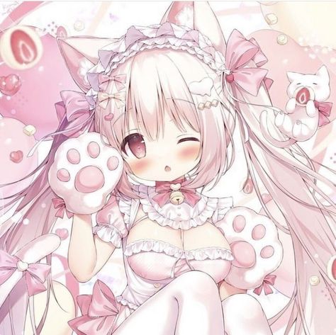 Aphmau Kawaii Chan, Kawaii Chan, Adopt Idea, Anime Version, Pastel Pink Aesthetic, Pink Girly Things, Anime Monochrome, Anime Cat, Cute Profile Pictures