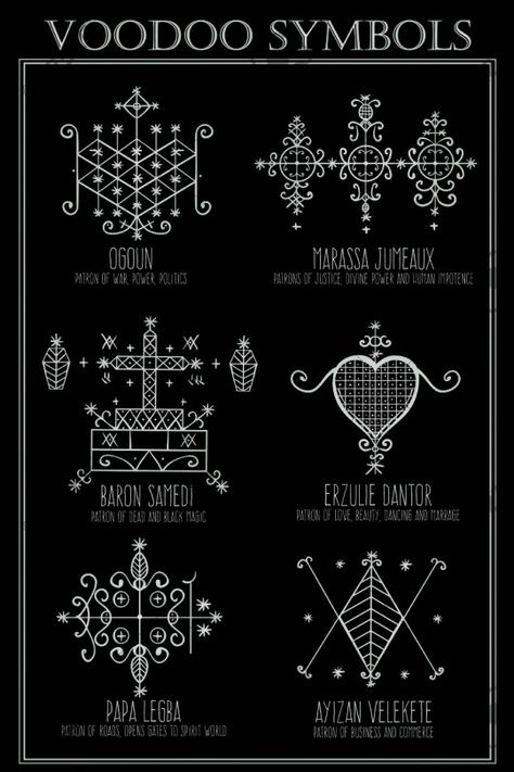 Voodoo Symbols Voodoo Symbols, African Images, Voodoo Tattoo, African Image, Baron Samedi, Papa Legba, Spiritual Tattoos, Symbols And Meanings, Spirit World