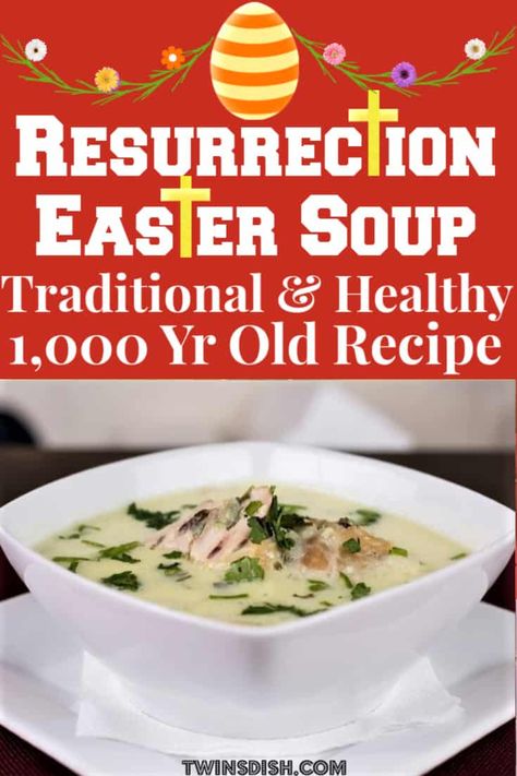 Best Traditional Christian Easter Dinner Soup Recipe symbolizing the resurrection of Jesus. #GreekEaster #MediterraneanDietRecipes #ChickenRecipes #Christian Easter Soup Recipes, Easter Soup, Dinner Soup Recipes, Pumpkin Soup Healthy, Traditional Holiday Recipes, The Resurrection Of Jesus, Healthy Appetizer, Easter 2024, Soup Appetizers