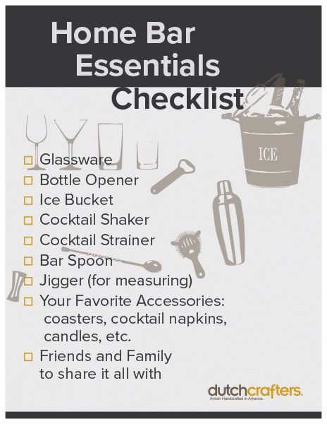 Entertaining is made easy with a home bar where friends and family can gather. Check out our favorite home bars and bar essentials checklist. Bar Checklist, Home Bar Setup, Alcohol Bar, Bar Space, Essentials Checklist, Home Bars, Bar Essentials, Media Room, Wine Bar