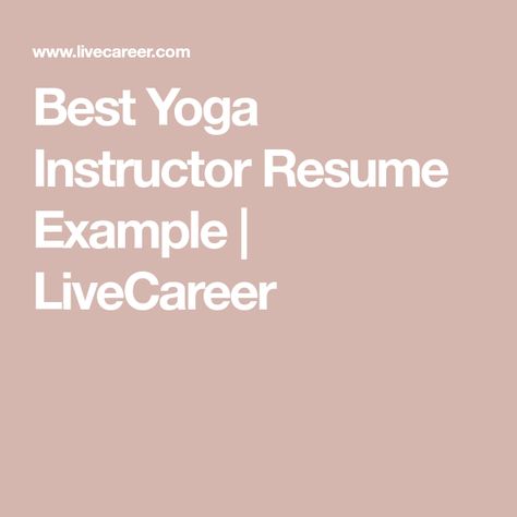 Yoga Resume, Yoga Teacher Resources, It Cv, Resume Template Examples, Resume Builder, Downloadable Resume Template, Yoga Instructor, Best Resume, Resume Template Professional