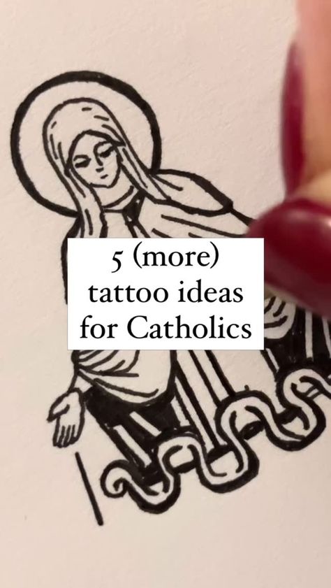 Jessica | Catholic Artist | Most requested Catholic symbols 🕊️⚜️ What else would you like to see? Be Not Afraid Lion inspired by the work of amazing artist Scott... | Instagram Catholic Tattoo Ideas, Catholic Tattoos, Catholic Symbols, Virgin Mary Tattoo, Sacred Heart Tattoos, Be Not Afraid, Chi Rho, Jesus Tattoo, The Sacred Heart