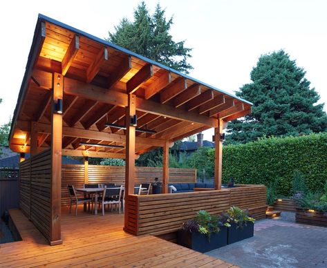 Glass Pergola, Pergola Modern, Pavilion Plans, Outdoor Covered Patio, Pavilion Design, Modern Pergola, Backyard Pavilion, Pergola Ideas, Wooden Pergola