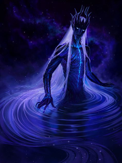 Water Oc Male, God Oc Art, God Oc Design, God Oc, Dark Fantasy World, My Immortal, American Makeup, Galaxy Photos, Illustration Fantasy