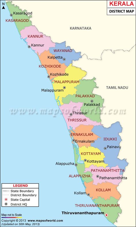 Kerala Map, Districts in Kerala Kerala Map Drawing, Kerala Map, Indian River Map, Rivers Of India, India World Map, Swami Sivananda, Ias Study Material, Indian States, Kerala Travel