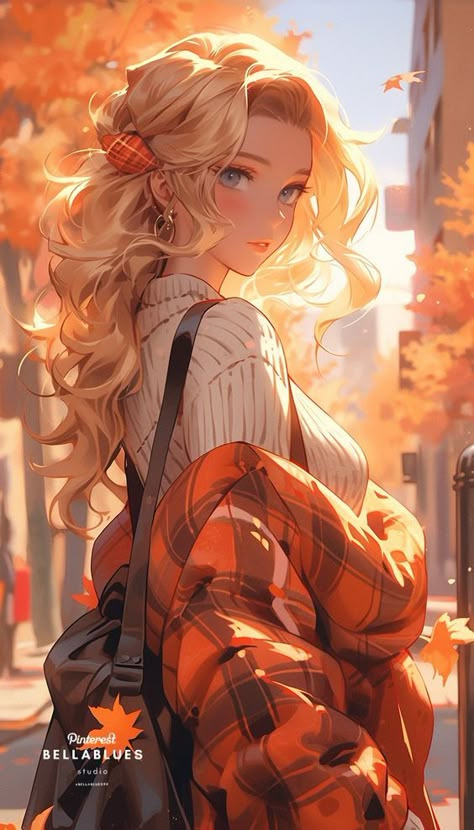 Autumn Pfp Anime, Fall Anime Pfp, Anime Thanksgiving, Thanksgiving Pfp, Thanksgiving Anime, Fall Pfp, Autumn Elements, Fall Anime, Anime Woman