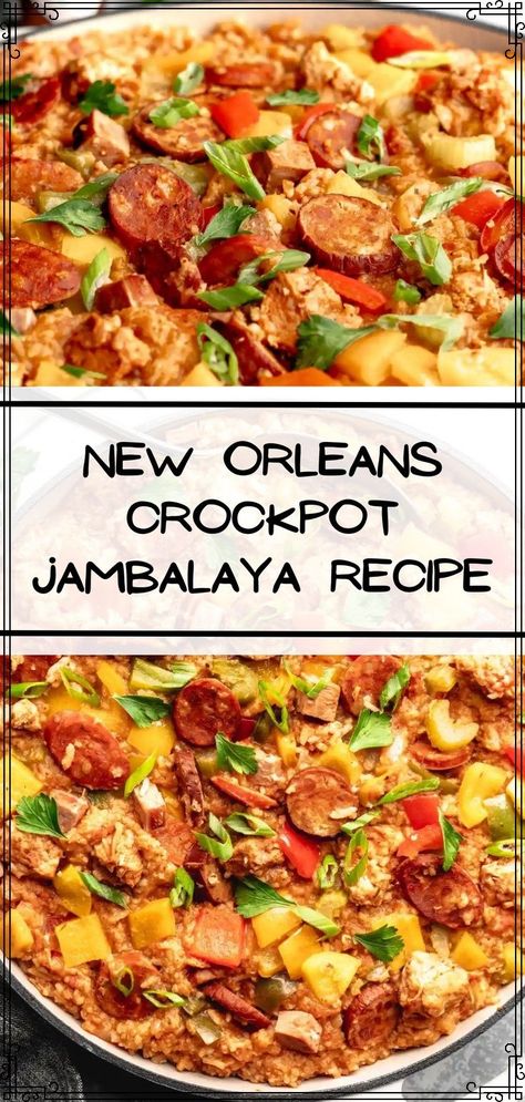 Crockpot Jambalaya Recipe, Jambalaya Recipe Slow Cooker, Jambalaya Crockpot, Slow Cooker Jambalaya Recipe, Jambalaya Recipe Crockpot, Crockpot Jambalaya, Sausage Crockpot Recipes, Sausage Jambalaya Recipe, Sausage Slow Cooker