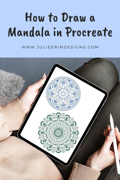 How to Draw Mandala Art in the Procreate App Eyes Drawing Tumblr, Drawing On Ipad, Draw A Mandala, Mandela Patterns, Draw Mandala, Procreate Ipad Tutorials, Free Tattoo Designs, Mandala Digital, Ipad Tutorials