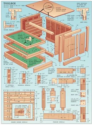 Wood Tool Chest, Wood Tool Box, Wooden Tool Boxes, Woodworking Chair, Woodworking Box, Tool Chest, Wood Plans, Wood Tools, Woodworking Plan