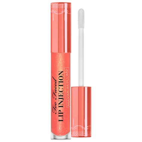 Too Faced Lip Plumper, Lip Injection Lip Gloss, Too Faced Lip Injection, Lip Injection Extreme, Bottom Lip, Gloss Labial, Lip Injections, Plumping Lip Gloss, Too Faced Makeup