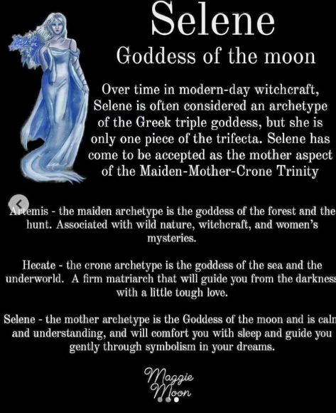 Selene Goddess Of The Moon Offerings, Goddess Selene Aesthetic, Persephone Inspired Outfit, Selene Altar, Witchcraft Deities, Luna Goddess Of The Moon, Lady Selene, Mother Hecate, Selene Greek Mythology