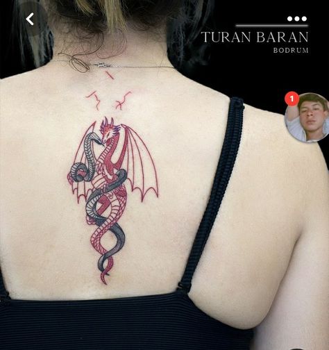 Snake And Dragon Tattoo, Snake Line Tattoo, Tattoo Alphabet, Dragon Tattoo Meaning, Tattoo Snake, Small Dragon Tattoos, Dragon Snake, Snake Dragon, Fineline Tattoo