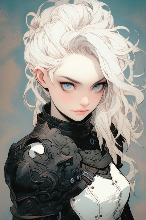 Kalashtar Dnd Female, Female Character Art White Hair, White Hair Female Character Art, Silver Hair Female Character Art, Dark Skin White Hair Female Character Art, Female Knight White Hair, Dungeons And Dragons Classes, Cat Artwork, Dungeons And Dragons Characters