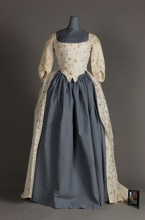 Woman's Dress (Robe à l'anglaise) | LACMA Collections c. 1790 18th Century Fichu, 1790s Dress, 1770s Dress, 1700s Dresses, 1700s Fashion, 1770s Fashion, 1790s Fashion, 18th Century Dresses, Reign Dresses