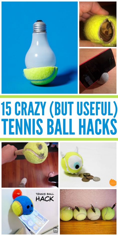 I can't believe my eyes! These Tennis ball hacks are amazing! - One Crazy House Tennis Ball Crafts, Tennis Crafts, How To Play Tennis, Tennis Techniques, Tennis Pictures, Tennis Party, Crazy House, Tennis Life, Tennis Tips