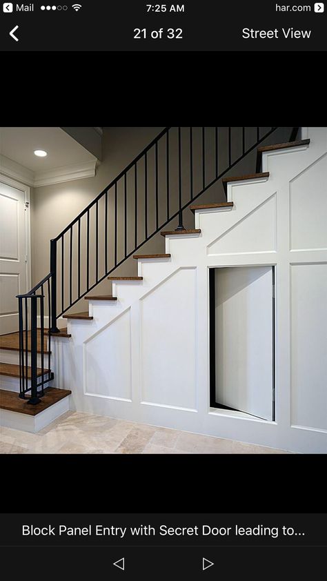 Wall Paneling Under Stairs, Paneling Under Stairs, Door For Under Stairs Storage, Secret Door Under Stairs, Hidden Door Staircase, Hidden Space Under Stairs, Hidden Door Under Staircase, Secret Door Under Staircase, Under Stairs Storage Door