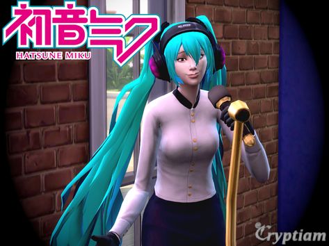 The Sims 4 Persona 4 Dancing All Night/Project DIVA - Vocaloid Hatsune Miku hairstyle cc. Base game compatible. S4cc Hatsune Miku Custom Content Sims 4 Miku Hair, Sims 4 Hatsune Miku, Sims 4 Cc Hatsune Miku, Vocaloid Sims 4 Cc, Sims 4 Vocaloid Cc, Persona 4 Dancing, Hatsune Miku Outfits, Sim4 Cc, Cc Packs