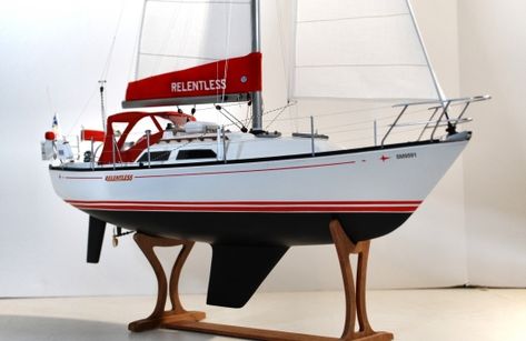 C&C 32 model - Relentless Age Of Sail, Half Hull Model, Sailboat Model, Model Sailboats, Model Sailing Ships, Viking Longship, Sail Ship, Classic Sailboat, Yacht Model