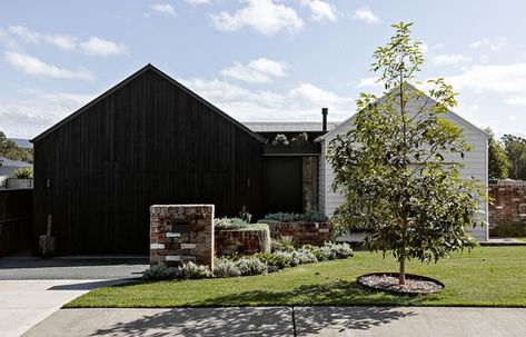 Modern House With Gable Roof, Double Gable Front House, Twin Gable House, Glazed Gable End, Three Gables, Timber Exterior, Glazed Gable, House Facelift, Small House Bliss