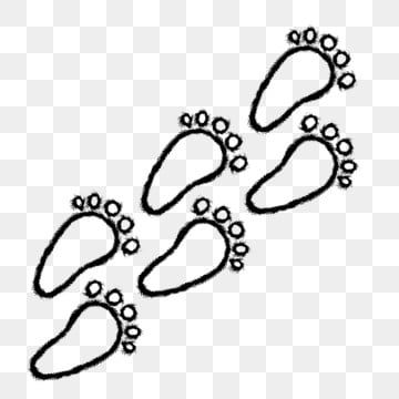 simple black and white lines footprints,six footprints,line partition pattern,decoration,five toes,small ankles,cute,pencil footprints,cute clipart Footprint Drawing Simple, Footprint Template, Footprint Illustration, Wedding Dress Illustrations, Flower Line Drawings, White Plants, Black And White Background, Hand Drawn Flowers, Black And White Lines