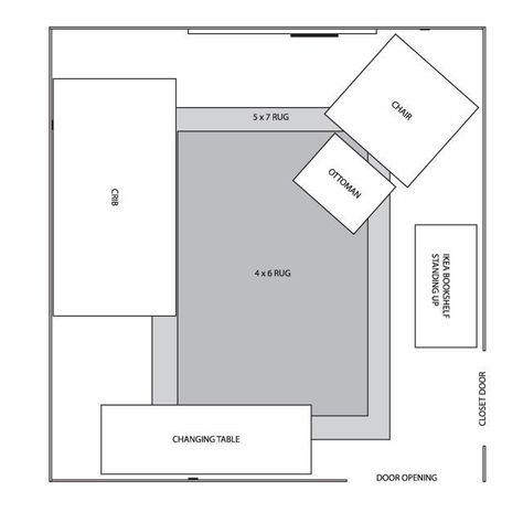 How To Set Up A Nursery In A Small Room, Crib Rug Placement, Nursery Rug Layout, Nursery Placement Layout, Nursery Rug Placement Layout, 10 X 10 Nursery Layout, Rug Placement In Nursery, Rug Size For Nursery, Nursery Rug Size