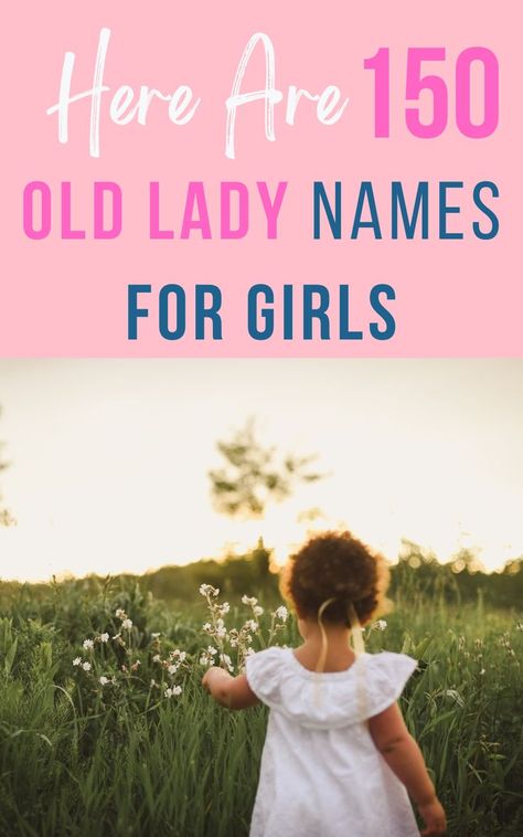 If you're looking for the perfect old lady name for your baby, read this list of 150 vintage, old fashioned and old lady names for girls #babynames #vintage #oldlady Old Fashion Girl Names, One Syllable Girl Names, One Syllable Boy Names, Old Lady Names, Names For Babies, Old Fashioned Names, Old Fashioned Baby Names, Old Girl Names, Names For Girls