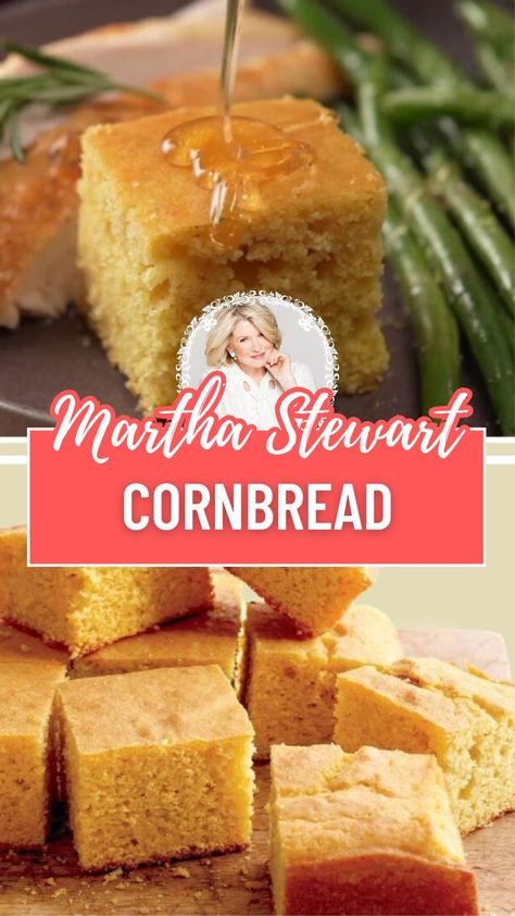 Martha Stewart Cornbread​ Martha Stewart Cornbread, Grandmas Cornbread Recipe, Soft Cornbread, Buttery Cornbread Recipe, Buttery Cornbread, Fluffy Cornbread, Delicious Cornbread, Martha White, Cornbread Recipes