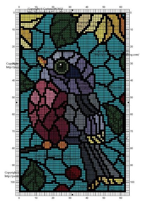 Pixel Art Stained Glass Window, Stained Glass Alpha Pattern, Stained Glass Cross Stitch Patterns Free, Stained Glass Embroidery Patterns, Stained Glass Cross Stitch Patterns, Stained Glass Pixel Art, Stained Glass Embroidery, Stained Glass Crochet, Stained Glass Cross Stitch