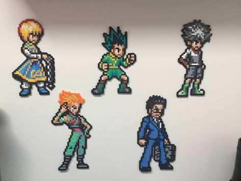 Melty Bead Designs, Hama Art, Hamma Beads Ideas, Gon Killua, 3d Perler Bead, Perler Art, Hama Beads Design, Perler Bead Templates, Perler Crafts