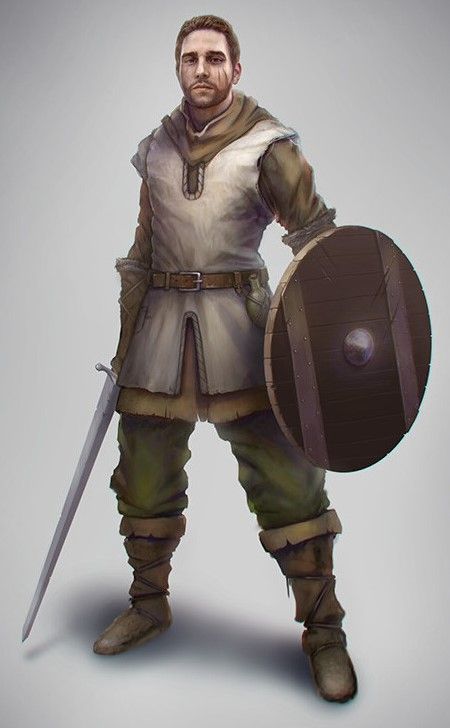 Town Guard Fantasy Art, Fantasy Soldier Medieval, Medieval Fisherman, Dnd Soldier, Dnd Guard, Medieval Guard, Dragon Age Rpg, Elder Scrolls Art, Lotr Art